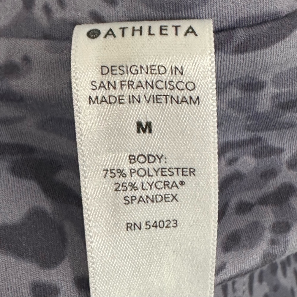 Athleta Salutation Printed Crop Jogger Purple Gray Pockets - Picture 9 of 11